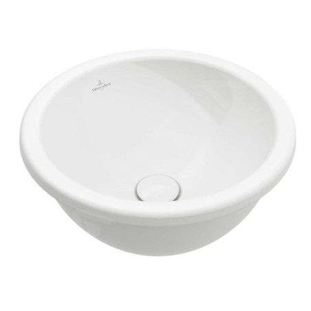Villeroy & Boch Loop&Friends - Lavabo à encastrer, diamètre 390 mm, avec trop-plein, CeramicPlus, blanc alpin 4A5900R1