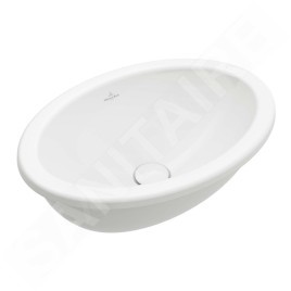 Villeroy & Boch Loop&Friends - Lavabo à encastrer, 505x365 mm, avec trop-plein, blanc alpin 4A610001