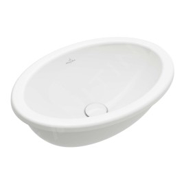 Villeroy & Boch Loop&Friends - Lavabo à encastrer, 505x365 mm, avec trop-plein, CeramicPlus, blanc alpin 4A6100R1