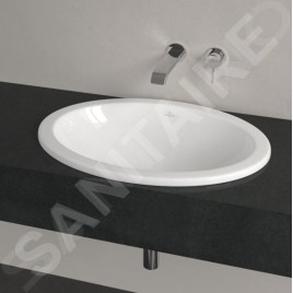 Villeroy & Boch Loop&Friends - Lavabo à encastrer, 660x470 mm, avec trop-plein, blanc alpin 4A630001