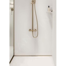 I-Drain AIO - Caniveau de douche avec étanchéité, longueur 95 mm, doré ID5A09501AIO1.RVS.G