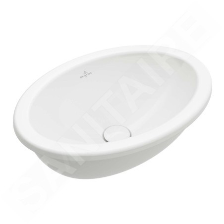 Villeroy & Boch Loop&Friends - Lavabo à encastrer, 660x470 mm, sans trop-plein, blanc alpin 4A630101