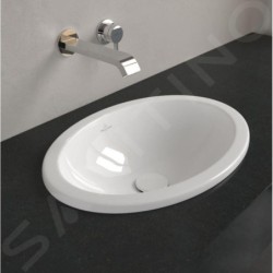 Villeroy & Boch Loop&Friends - Lavabo à encastrer, 570x410 mm, avec trop-plein, blanc alpin 4A620001