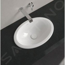 Villeroy & Boch Loop&Friends - Lavabo à encastrer, 570x410 mm, avec trop-plein, CeramicPlus, blanc alpin 4A6200R1