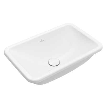 Villeroy & Boch Loop&Friends - Lavabo à encastrer, 605x410 mm, avec trop-plein, CeramicPlus, blanc alpin 4A6500R1