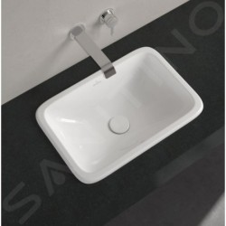 Villeroy & Boch Loop&Friends - Lavabo à encastrer, 675x450 mm, avec trop-plein, blanc alpin 4A660001