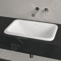 Villeroy & Boch Loop&Friends - Lavabo à encastrer, 675x450 mm, avec trop-plein, blanc alpin 4A660001