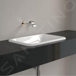 Villeroy & Boch Loop&Friends - Lavabo à encastrer, 675x450 mm, avec trop-plein, blanc alpin 4A660001