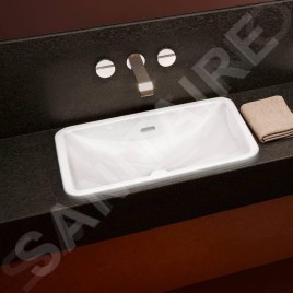 Villeroy & Boch Loop&Friends - Lavabo à encastrer, 675x450 mm, avec trop-plein, CeramicPlus, blanc alpin 4A6600R1