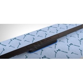 I-Drain AIO - Caniveau de douche avec étanchéité, longueur 95 cm, avec grille, noir métallique ID5A09501AIO1.RVS.MB