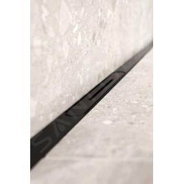 I-Drain AIO - Caniveau de douche avec étanchéité, longueur 95 cm, avec grille, noir métallique ID5A09501AIO1.RVS.MB