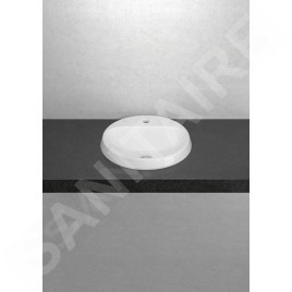 Villeroy & Boch Architectura - Lavabo à encastrer, 450x450 mm, sans trop-plein, trou de robinet, CeramicPlus, blanc alpin