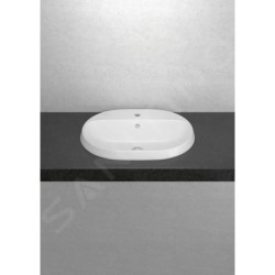 Villeroy & Boch Architectura - Lavabo à encastrer, 600x450 mm, avec trop-plein, trou de robinet, CeramicPlus, blanc alpin