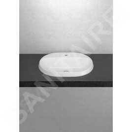 Villeroy & Boch Architectura - Lavabo à encastrer, 600x450 mm, sans trop-plein, trou de robinet, CeramicPlus, blanc alpin