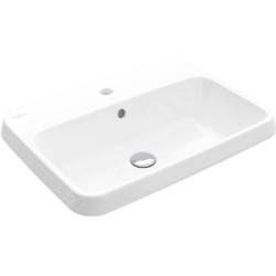 Villeroy & Boch Architectura - Lavabo à encastrer, 600x450 mm, avec trop-plein, trou pour robinet, blanc alpin 5A676001