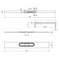 I-Drain AIO - Caniveau de douche avec étanchéité, longueur 95 cm, avec grille, or brillant ID5A09501AIO1.RVS.WG