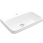 Villeroy & Boch Architectura - Lavabo à encastrer, 600x450 mm, sans trop-plein, trou de robinet, CeramicPlus, blanc alpin