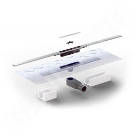 I-Drain AIO - Caniveau de douche avec étanchéité, longueur 95 cm, avec grille, or brillant ID5A09501AIO1.RVS.WG
