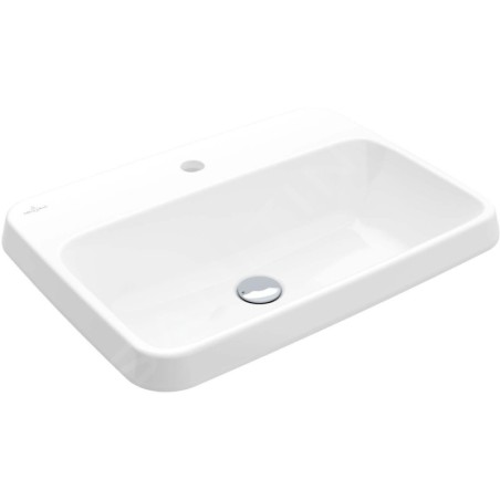 Villeroy & Boch Architectura - Lavabo à encastrer, 600x450 mm, sans trop-plein, trou de robinet, CeramicPlus, blanc alpin