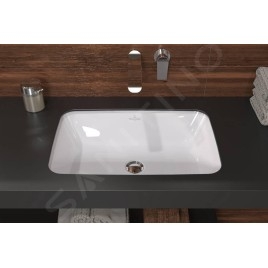 Villeroy & Boch Architectura - Lavabo à encastrer, 560x360 mm, sans trop-plein, CeramicPlus, blanc alpin 5A7761R1