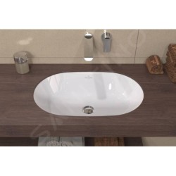 Villeroy & Boch Architectura - Lavabo à encastrer, 570x375 mm, avec trop-plein, CeramicPlus, blanc alpin 5A7660R1
