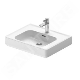 Duravit Soleil by Starck - Lavabo 650x480 mm, avec trop-plein, trou pour robinet, WonderGliss, blanc 23766500001