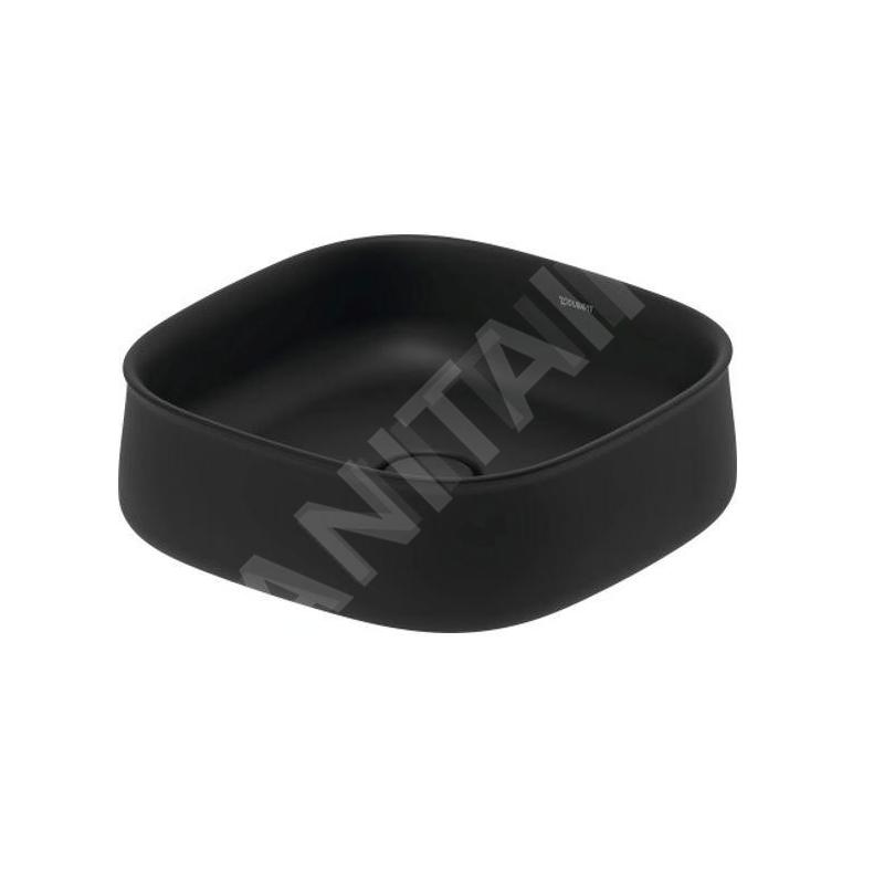 Duravit Zencha - Lavabo à poser 420x420 mm, sans trop-plein, DuraCeram, anthracite mat 2373421379 Duravit Zencha - Lavabo à poser 420x420 mm, sans trop-plein, DuraCeram, anthracite mat 2373421379