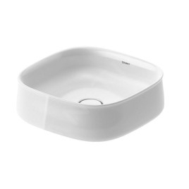 Duravit Zencha - Lavabo à poser, 420x420 mm, sans trop-plein, DuraCeram, blanc 2373420079