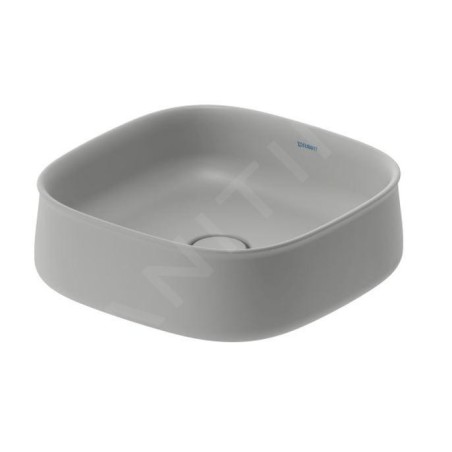 Duravit Zencha - Lavabo à poser, 420x420 mm, sans trop-plein, DuraCeram, gris mat 2373426779