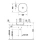 Duravit Zencha - Lavabo à poser 420x420 mm, sans trop-plein, trou pour robinet, DuraCeram, WonderGliss, blanc mat 23734232791 Duravit Zencha - Lavabo à poser 420x420 mm, sans trop-plein, trou pour robinet, DuraCeram, WonderGliss, blanc mat 23734232791