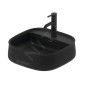 Duravit Zencha - Lavabo à poser 420x420 mm, sans trop-plein, trou pour robinet, DuraCeram, WonderGliss, anthracite mat