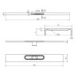 I-Drain AIO - Caniveau de douche avec étanchéité, longueur 115 mm, graphite ID5A11501AIO1.RVS.DT