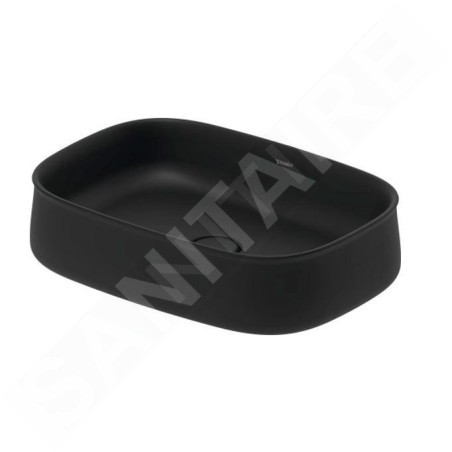 Duravit Zencha - Lavabo à poser 550x390 mm, sans trop-plein, DuraCeram, WonderGliss, anthracite mat 23735513791