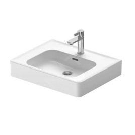 Duravit Soleil by Starck - Meuble-lavabo 600x480 mm, avec trop-plein, trou pour robinet, WonderGliss, blanc 23776000001