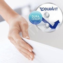 Duravit Zencha - Lavabo à poser 550x390 mm, sans trop-plein, trou pour robinet, DuraCeram, WonderGliss, blanc 23745500711