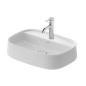 Duravit Zencha - Lavabo à poser 550x390 mm, sans trop-plein, trou pour robinet, DuraCeram, WonderGliss, blanc mat 23745532711 Duravit Zencha - Lavabo à poser 550x390 mm, sans trop-plein, trou pour robinet, DuraCeram, WonderGliss, blanc mat 23745532711