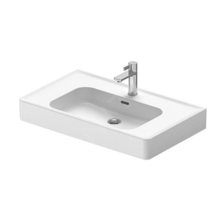 Duravit Soleil by Starck - Meuble-lavabo 800x480 mm, avec trop-plein, trou pour robinet, WonderGliss, blanc 23778000001