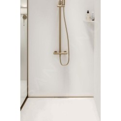 I-Drain AIO - Caniveau de douche avec étanchéité, longueur 115 mm, doré ID5A11501AIO1.RVS.G
