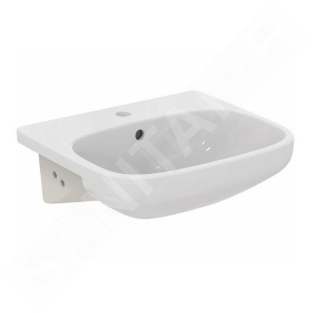 Ideal Standard i.Life A - Lavabo semi-encastré, 500x440 mm, avec trop-plein, trou pour robinet, blanc T451701