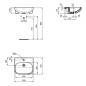 Ideal Standard i.Life A - Lavabo semi-encastré, 500x440 mm, avec trop-plein, trou pour robinet, blanc T451701 Ideal Standard i.Life A - Lavabo semi-encastré, 500x440 mm, avec trop-plein, trou pour robinet, blanc T451701