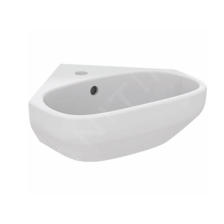 Ideal Standard i.Life A - Lave-mains d’angle, 450x410 mm, avec trop-plein, trou pour robinet, blanc T471101