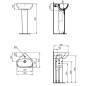 Ideal Standard i.Life A - Lave-mains d’angle, 450x410 mm, avec trop-plein, trou pour robinet, blanc T471101