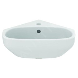 Ideal Standard i.Life A - Lave-mains d’angle, 450x410 mm, avec trop-plein, trou pour robinet, blanc T471101