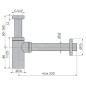 Alcadrain Siphons - Siphon design, or brillant A400-G-P Alcadrain Siphons - Siphon design, or brillant A400-G-P