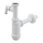 Alcadrain Siphons - Siphon de lavabo, avec raccord et écrou de trop-plein, blanc A430P Alcadrain Siphons - Siphon de lavabo, avec raccord et écrou de trop-plein, blanc A430P