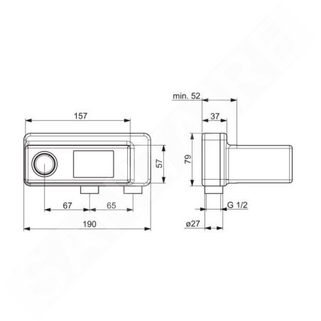 Hansa Vario - Corps d’encastrement pour mitigeur de lavabo encastré DN15 57860200