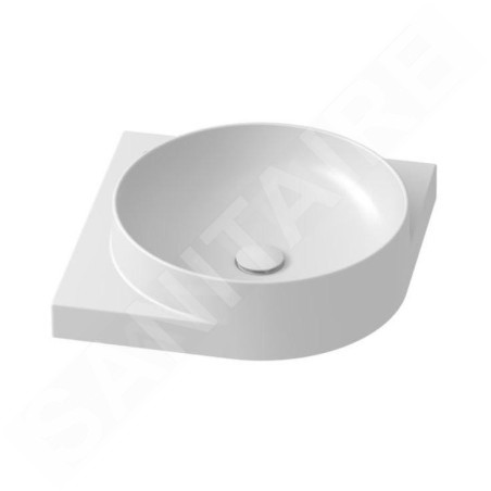 Ravak Yard - Lavabo 450x450 mm, sans trop-plein, sans trou pour robinet, blanc XJX01045000