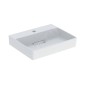 Geberit ONE - Lavabo à poser 50x41x14 cm, trop-plein caché, trou pour robinetterie, évacuation horizontale, blanc mat Geberit ONE - Lavabo à poser 50x41x14 cm, trop-plein caché, trou pour robinetterie, évacuation horizontale, blanc mat