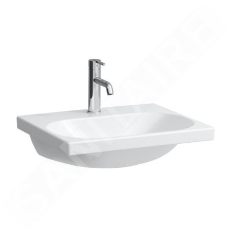 Laufen Lua - Lavabo de meuble 46x60 cm, sans trop-plein, trou pour robinet, LCC, blanc H8100834001561
