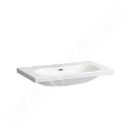 Laufen Lua - Lavabo de meuble 46x80 cm, avec trop-plein, sans trou pour robinet, LCC, blanc H8100874001091
